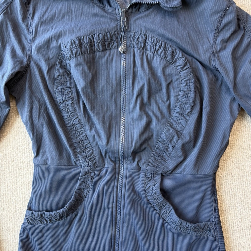 Lululemon Dance Studio Jacket Navy Blue Hoodie Coat Yoga - Picture 6 of 8